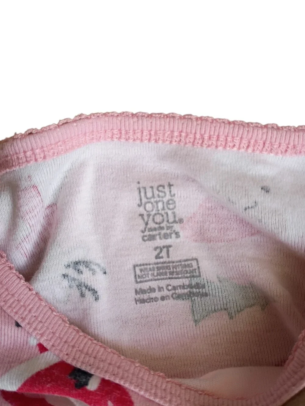 Carter's Pink Christmas Pajama Set Size Girls 2t